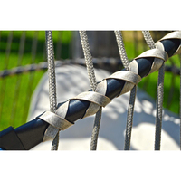 Chaise suspendue de jardin au design moderne, personnalisable, hamac pliable, support de balançoire, corde, utilisation en extérieur, parc, matériaux durables en PE et en métal
