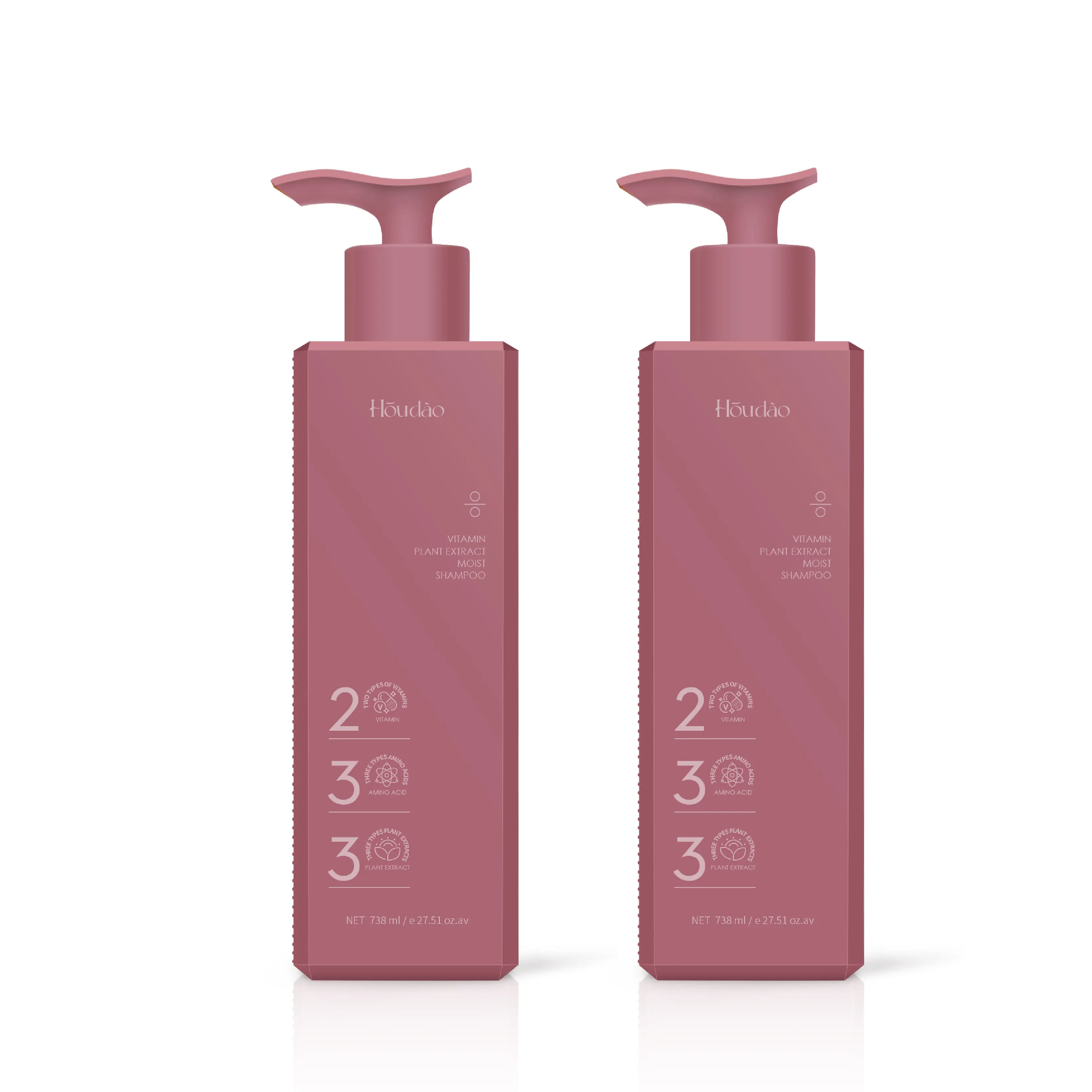 Premium nemli şampuan 738mL Salon güzellik kalitesi yapılan vitamin bitki özü şampuan