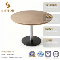 Table à manger ronde minimaliste moderne en bois massif noir, base en bois épais, ensemble de salle à manger 6 places, plateau en marbre convertible
