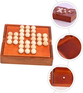 1 Set papan permainan catur kayu multifungsi: alat edukasi meningkatkan penyelesaian masalah & berpikir logis - Product Image 5
