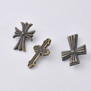 Antique Zinc Alloy Durable Novelty Shape Cross Drawer Handles Traditional Decorative Furniture Knobs Single Hole Design - Product Image 3