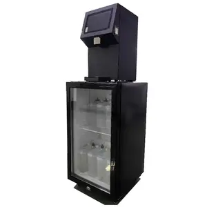 Máquina de mostrador de barra de mesa de té de burbujas para hacer té con leche con gabinete de refrigeración para equipo de cafetería