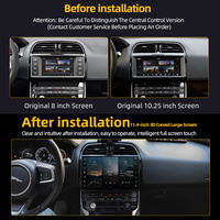 Pour Jaguar XE/F-PACE 2016-2018, écran tactile Android 11,4 pouces, GPS, CarPlay sans fil, autoradio DSP, navigation, mise à niveau multimédia