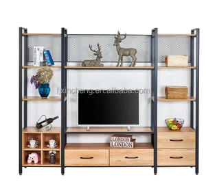 <span class=keywords><strong>Estantería</strong></span> Marco de metal PB <span class=keywords><strong>Cajones</strong></span> múltiples para sala de estar Dormitorio Soporte de TV - Product Image 3