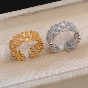 Anillo Hueco de Plata S925 Marca Wenchi, Accesorios DIY para Joyería de Perlas, Versión Ancha 8-10, Perlas Sueltas, Modelo 16599 - Product Image 2