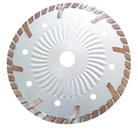 Lame de coupe diamantée industrielle Raydom ST0508 8-Wide Wave Turbo Blade (Cougarxp) 5'' à trous en spirale pour le granit