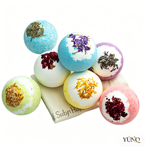 <b>Lavender</b> <b>Bath</b> <b>Bomb</b> Organic Spherical Plant Based Handmade Craft Gift Box Elegant Relaxing <b>Bath</b> Fizzies - Product Image 5