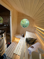 Sauna et bain à remous électriques modernes populaires pour l'extérieur, combinaison idéale pour appartements, capacité 2 personnes