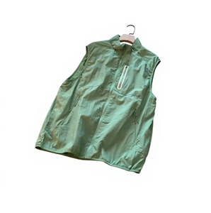 Wholesale custom logo men's and women's lightweight breathable stand up collar <b>vest</b>, quick drying spliced <b>vest</b> - Product Image 4
