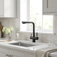 Robinet de cuisine moderne certifié WELS WaterMark, finition bronze, 3 voies, avec filtre, mitigeur d'eau filtrée noir pour le marché australien