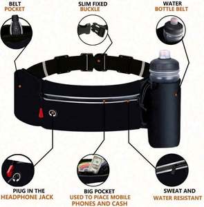 Porte-bouteille d'eau personnalisé, sac banane imperméable, léger, réglable, ceinture de course - Product Image 4