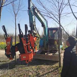 Pelle à arbres CE avec <span class=keywords><strong>boule</strong></span> <span class=keywords><strong>de</strong></span> racines <span class=keywords><strong>de</strong></span> 40 cm, accessoire pour mini-excavatrice, transplanteur d'arbres pour pépinière, pour le déracinement <span class=keywords><strong>de</strong></span> petits sapins <span class=keywords><strong>de</strong></span> <span class=keywords><strong>Noël</strong></span> - Product Image 3