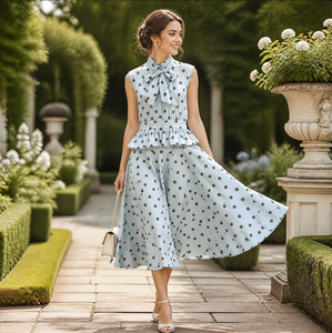 Chemisier sans manches rayé style européen et américain avec détail nœud, nouvelle collection été, vente en gros pour femmes - Product Image 3