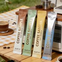 Sachets de café imprimés sur mesure en gros, pochettes en film PET à scellage arrière pour barres énergétiques et café en portion individuelle