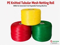 Op maat gemaakte PE gebreide buisvormige netzak 3000m continue gaas zak voor 1KG 2KG 3KG fruit groente automatische verpakkingsmachine