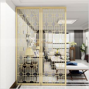 EX070 Modern Classic Stainless Steel Foldable Multi Functional Partition Laser Cut Screen for Living <b>Room</b> <b>Divider</b> Elegant Home - Product Image 1