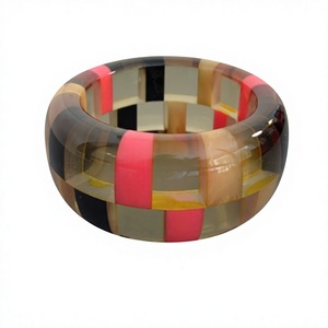 Nuevo Brazalete Redondo de Cerámica de la Mejor Calidad, con Patrón de Rayas Verdes y Blancas, Accesorio de Joyería para Mujer, para Bodas y Fiestas - Product Image 4