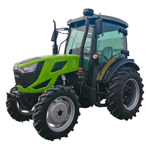 Trator agrícola 90hp 100hp 110hp 4wd grande fazenda com cabine ac