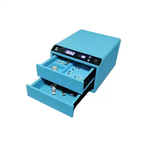 PGC2 صندوق الودائع الإلكترونية الجلدية البيومترية درج النقود الآمنة وآمنة للبصمات صندوق المجوهرات