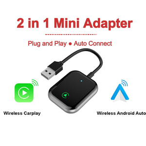 Adaptador Inalámbrico 2 en 1 TY-C15 para <span class=keywords><strong>Carplay</strong></span> y Android Auto, Plug&Play, Mini Caja Universal con IA, Dongle USB, Convertidor con Conexión Wifi para iPhone - Product Image 2