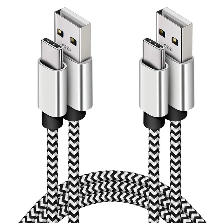 Tipo C 3a Super Rápido Carregamento Cabo Carregador OEM/ODM Trança USB-C Cabo De Dados Do Telefone Móvel Cabo Usb Tipo C Para Iphone Para Android