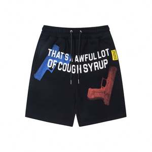 กางเกงขาสั้นสตรีทแวร์คุณภาพสูง กางเกงบาสเก็ตบอล กางเกงวอร์มผู้ชาย น้ำเชื่อมแก้ไอเยอะมาก กางเกงขาสั้นสำหรับผู้ชาย - Product Image 1