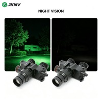 JKNV PVS-7 ELF 7 Jumelles de vision nocturne avec objectif de 18 mm, champ de vision de 40 degrés, tube intensificateur d'image L4G24, support de casque IP67