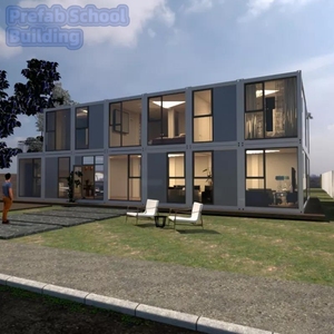 Nhà <span class=keywords><strong>Container</strong></span> Sang Trọng 5 Phòng Ngủ Dạng Mô-đun Bê Tông Nhanh Lắp Sẵn Tòa Nhà Trường Học Lắp Ghép - Product Image 3
