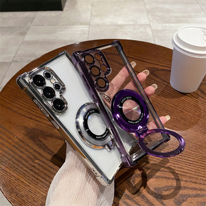 Funda Magnética Electrochapada con Protector de Lente para <span class=keywords><strong>Samsung</strong></span> S20 S21 S22 S23 S24 S25 S26 Ultra A55, Antigolpes - Product Image 4