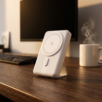 Chargeur ultra-rapide 22,5 W, batterie externe 10000 mAh, écran LED, charge sans fil, béquille intégrée pour smartphones, iPad - Portable, OEM