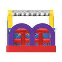 Château gonflable pour enfants avec toboggan familial, combo pour fête d'enfants, taille petite, obstacles gonflables, château gonflable pour enfants