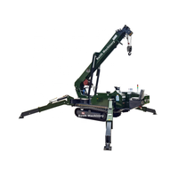 Machines de levage Mini grue à chenilles Mobile Portable 3 tonnes grue sur chenilles araignée avec plate-forme aérienne Man Basket