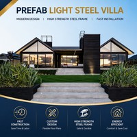 Villa en acier de luxe, structure préfabriquée en acier avec conception personnalisée pour des projets de logement haut de gamme