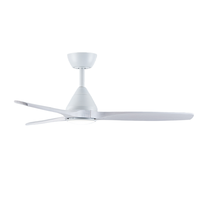 Ventilateur de plafond de 44 pouces avec kit d'éclairage LED, moteur DC, 3 pales blanches, télécommande WiFi pour salon et chambre à coucher
