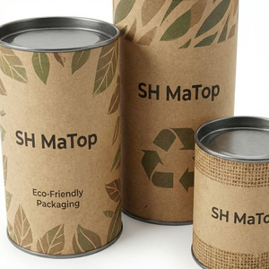 Tube en papier de qualité alimentaire en gros avec bouchon en aluminium, cylindre hermétique pour thé en vrac - Product Image 4