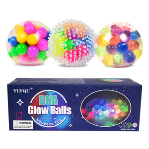 2025 New Product Colorful TPR <b>Beads</b> Stress Relief Pressure <b>Silicone</b> and Plastic Stress Ball Decompression Toys for Kids - Product Image 1