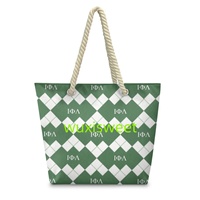 Sac fourre-tout promotionnel en toile de chanvre pour sororité, réutilisable, de haute qualité, idéal pour le week-end