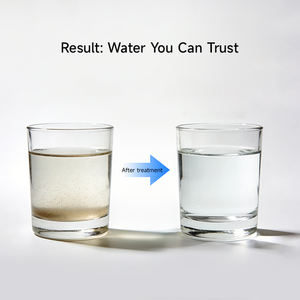 Système de traitement d'eau par osmose inverse à deux étages 500 L/h avec moteur et boîte de vitesses, garantie 1 an, purificateur d'eau salée et dure RO - Product Image 3