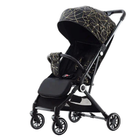 Poussette compacte, idéale pour les voyages, pliage/dépliage à une pression, poignée réversible et réglable en hauteur, avec siège auto 3-en-1