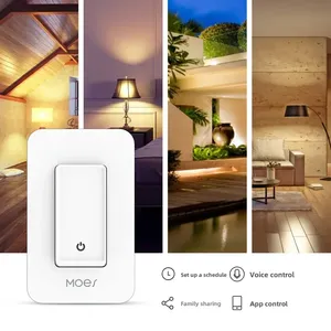 Interrupteur mural intelligent Tuya Wifi standard US, application de maison intelligente, démarrage programmé, commande vocale, lampe indicatrice nocturne, interrupteur à commande à distance - Product Image 3