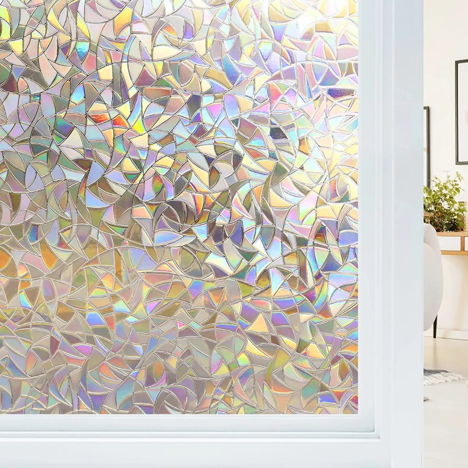 ARTISAN Rainbow Dekorative Fenster folie Datenschutz Glasmalerei Vinyl Selbst klebende Folie Static Cling Insulation Fenster aufkleber