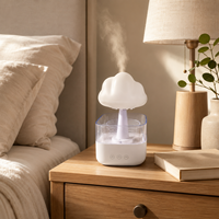 BK-JS-001 Lampe d'ambiance nocturne à branchement USB-C, humidificateur d'ambiance RGB en forme de nuage pour chambre, bureau et décoration intérieure