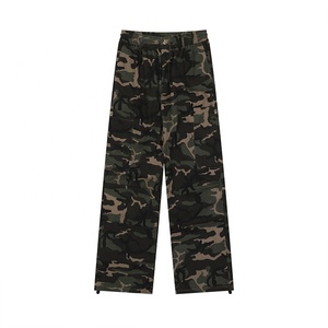 <span class=keywords><strong>Pantalon</strong></span> personnalisé de camouflage pour hommes hip-hop de la rue <span class=keywords><strong>pantalon</strong></span> cargo d'extérieur baggy de grande taille pour les jambes de <span class=keywords><strong>pantalon</strong></span> à cordon pour garçons - Product Image 4