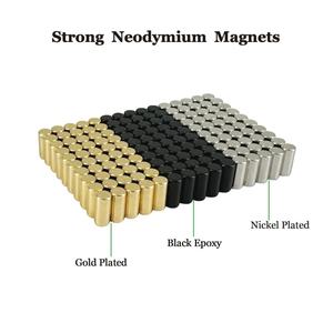 N52 magnete al neodimio Super terra rara Dropshipping personalizzato rivestito di materiale <span class=keywords><strong>magnetico</strong></span> magneti permanenti cilindro - Product Image 4