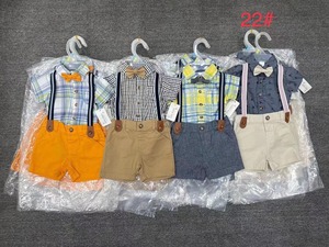 Thương Hiệu Mới Chàng Trai Mùa Hè 2PC Quần Short Bộ Bán Buôn Cotton <span class=keywords><strong>0</strong></span>-24M Thoải Mái Phong Cách Quần Áo - Product Image 2