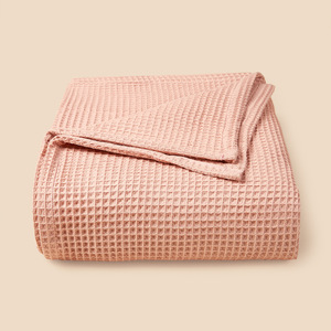 Hongbo High Quality Personalised <strong>Baby</strong> Blanket Cover Solid Color Pineapple Grid <strong>Quilt</strong> Waffle <strong>Cot</strong> Blanket Kids for Newborn - Product Image 5
