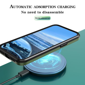 Nouveau boîtier d'absorption magnétique de charge sans fil pour <span class=keywords><strong>iPhone</strong></span> 11 <span class=keywords><strong>XR</strong></span> 12 13 14 15 16 Pro Max avec support de couverture de caméra - Product Image 2
