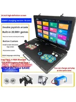 Machine de jeu d'arcade portable de 24 pouces, console à joystick pour 2 joueurs, armoire pliable pour un usage domestique ou commercial
