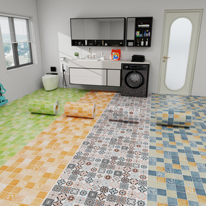 Revêtement de sol en vinyle auto-adhésif écologique 24x197 pouces/rouleau, carreaux de <span class=keywords><strong>garage</strong></span>, revêtement de sol 3D de luxe, autocollant de sol en PVC pour l'intérieur de la maison - Product Image 3