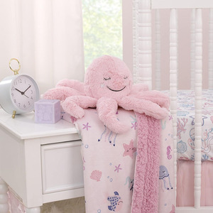 8576 Dolce Polpo Rosa in Peluche per Bambini con Faccina Sorridente, Giocattolo Morbido a Forma di Animale Marino, Bambola da Abbraccio per Compagno di Sonno per Bambini - Product Image 4